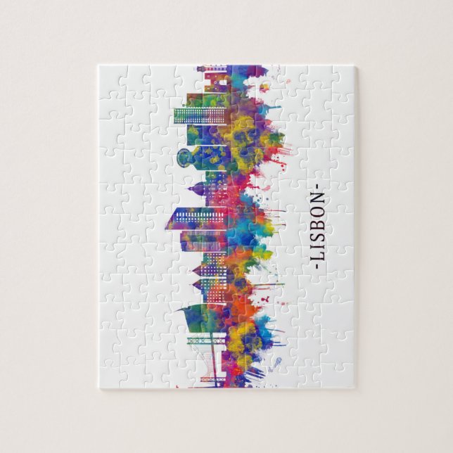 Lissabon - Skyline Puzzle (Vertikal)