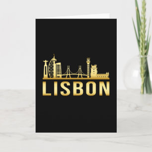 Lissabon Stadt Skyline Stadt Funny Gift Karte