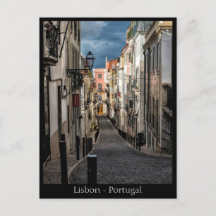 Lissabon Straße, Portugal Postkarte