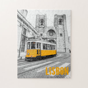 Lissabon Straßenbahn Portugal Vintage Straßenbahn Puzzle