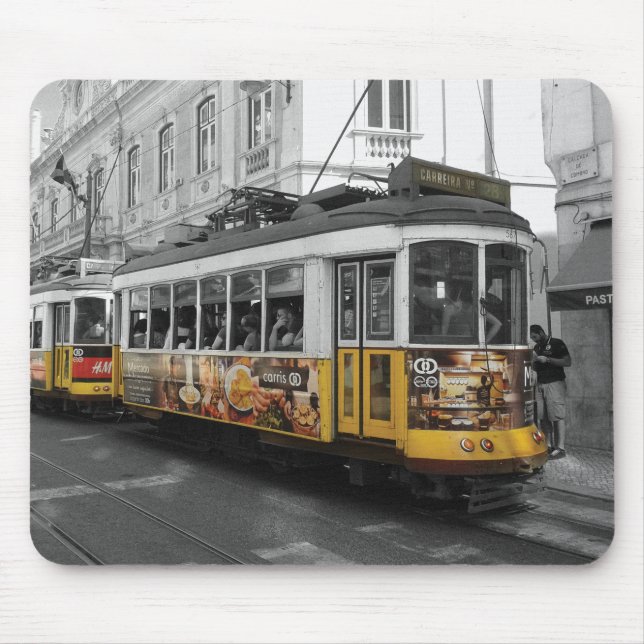 Lissabon-Tram 28% pipe% Eletrico 28 Lissabon Mousepad (Vorne)