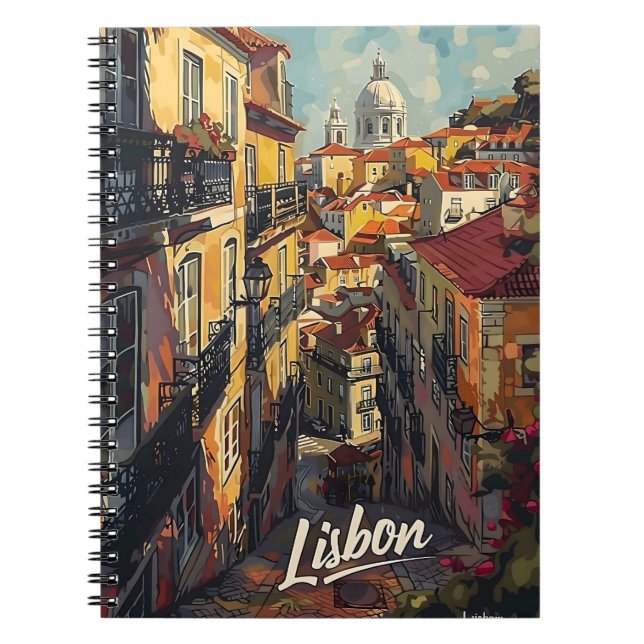 Lissabon Vintag Notizblock (Vorderseite)