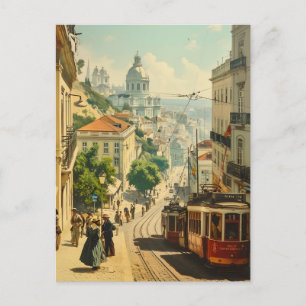 Lissabon Vintage Postkarte