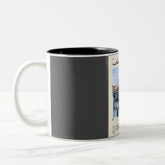 Lissabon Vintage Wasserfarbenreise Zweifarbige Tasse