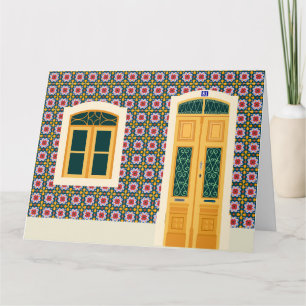 Lissaboner Haus mit Fliesen Karte