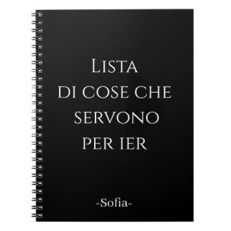 Lista di cose che servono per ieri Taccuino Notizblock