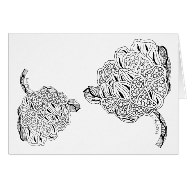 Listakora Blumen-Karte mit Umschlag (Vorderseite (Horizontal))