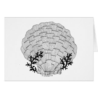 Listakora Seashell-Karte mit Umschlag