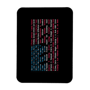 Liste 46 US-Präsidenten der Vereinigten Staaten Sp Magnet