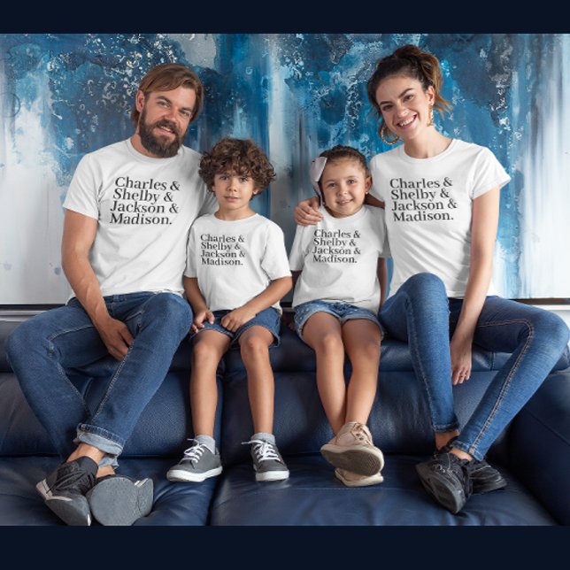Liste benutzerdefinierter Familiennamen mit Ampers T-Shirt (Von Creator hochgeladen)