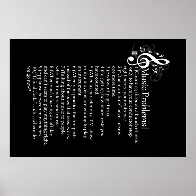 Liste der allgemeinen Probleme Poster (Vorne)