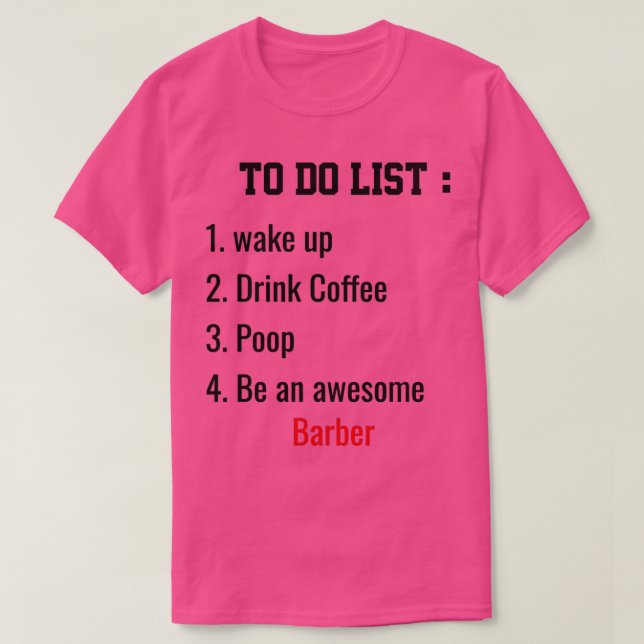 Liste der Barren T-Shirt (Design vorne)