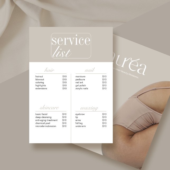 Liste der Beauty Salon Service Preise (Von Creator hochgeladen)