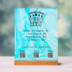 Liste der beruflichen Tarot-Reader-Logos Acrylschild