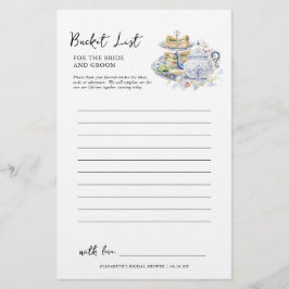 Liste der Buckel | Brautparty Game Briefpapier