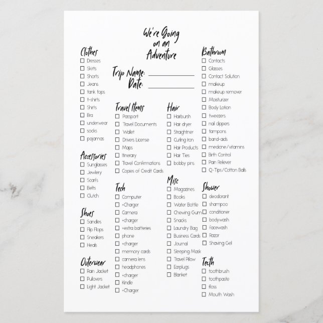 Liste der Bullet Journal-Packungen (Vorderseite)