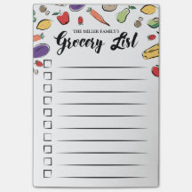 Liste der Doodled Checkbox-Lebensmittel