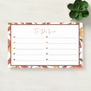 Liste der Herbstlaube Post-it Klebezettel