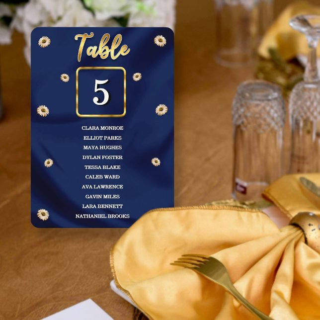 Liste der Hochzeitssitze für Navy & Gold Chic-Tisc (Von Creator hochgeladen)
