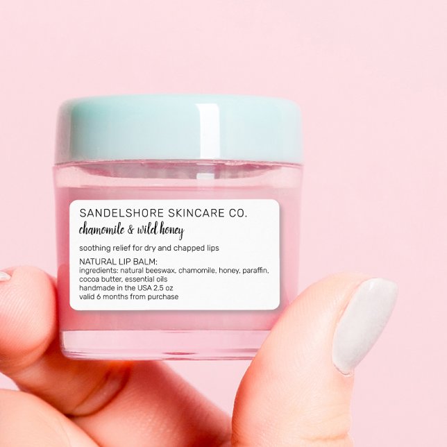 Liste der Inhaltsstoffe moderner Hautpflege Adressaufkleber (Von Creator hochgeladen)