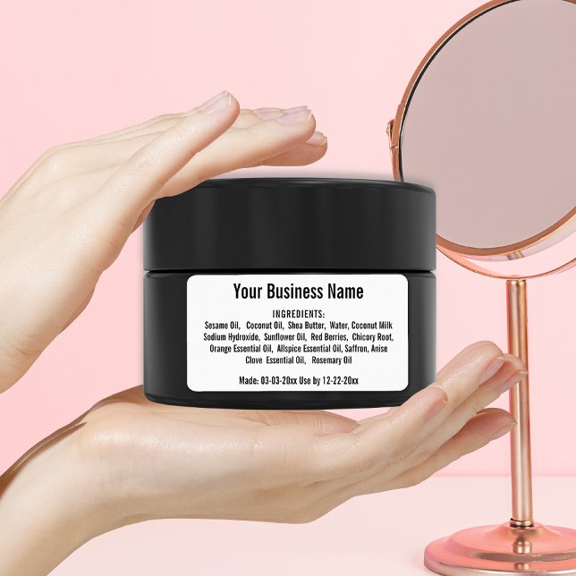 Liste der Jars-Flaschen auf weißem Grund Adressaufkleber (Von Creator hochgeladen)