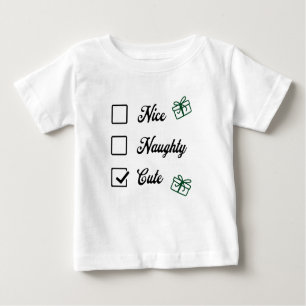 Liste der Karos des Weihnachtsmanns - schön, frech Baby T-shirt