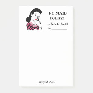 Liste der Kindermädchen heute Post-it Klebezettel