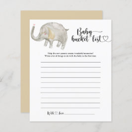 Liste der kleinen Elephant-Baby-Eimer