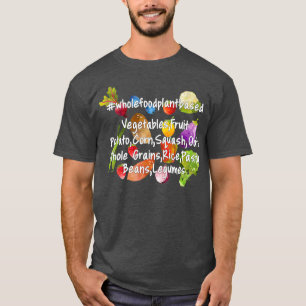 Liste der Lebensmittel mit geringer Pflanze T-Shirt