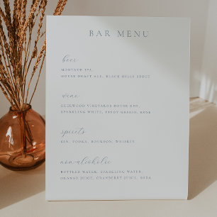 Liste der Minimalistischen Dusty Blue Bar Sockelschild