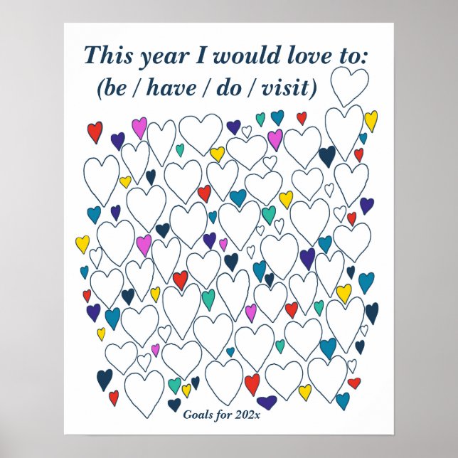 Liste der motivierend Zieleinstellungen Poster (Vorne)