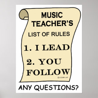 Liste der Musiklehrer Poster