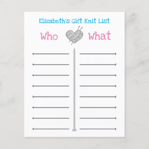 Liste der personalisierten Geschenkgutscheine für