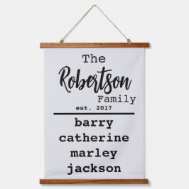 Liste der personalisierten Schriftart mit Namen un Wandteppich Mit Holzrahmen