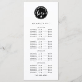 Liste der Preise für Logos Menükarte