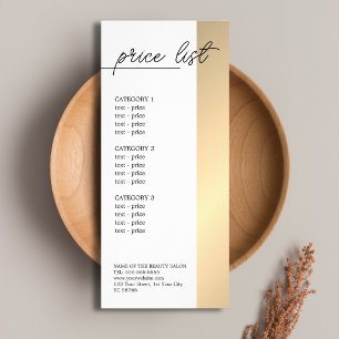 Liste der Preise für Minimalistische weiße Imitate Werbekarte