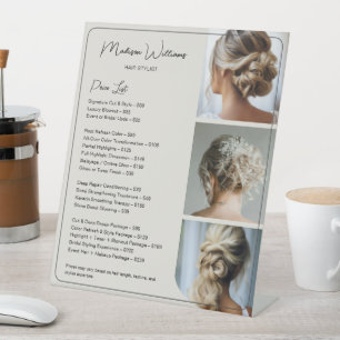 Liste der Preise für neutrale Dienste für Salon Ha Sockelschild