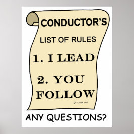 Liste der Regeln des Empfängers Poster