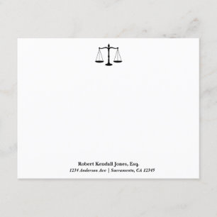 Liste der Richter Black Lawyer Attorney Stationery Einladung