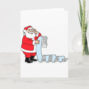 Liste der Santa-Prüfungen Feiertagskarte