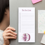 Liste der zu verwendenden Läder für die Floral Mon Magnetischer Notizblock<br><div class="desc">Personalisieren Sie dieses hübsche magnetische Notizblock mit Ihrem Monogramm als Blumenbrief. Dieses feminine Aquarell-Blumendesign hat einen Bouquet aus Lavendel und lila Blume, um Ihren Anfang zu dekorieren. Das Notizblock ist als Liste konzipiert und verfügt über gehobene Linien und Checkboxen sowie über eine Einkaufsliste. Bitte stöbern Sie in meinem Geschäft für...</div>
