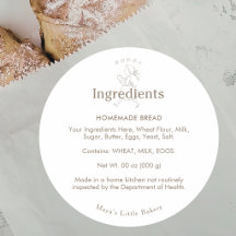 Liste der Zutaten für Vintage-Bäckereimädchen