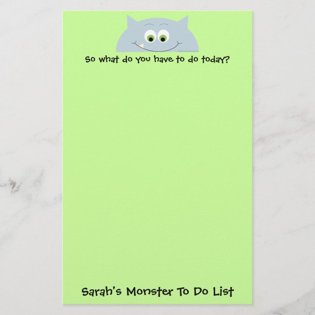 Liste des Monsters (Vorderseite)