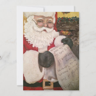 Liste des Weihnachtsmanns Feiertagskarte