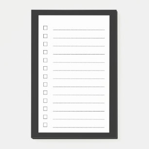 Liste Minimalistisch ausführen Post-it Klebezettel