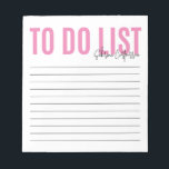 Liste personalisiert ausführen | Rosa Notizblock<br><div class="desc">Diese Liste ist ein praktisches kleines Notizblock,  das Ihnen hilft,  den Tag für Tag behalten. Personalisieren Sie Ihren Namen in einer Skripttypografie,  ändern Sie die Farbe durch weitere Anpassungen oder kaufen Sie zusätzliche Farben in unserem Shop!</div>