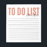 Liste personalisiert ausführen | Terra Cotta Notizblock<br><div class="desc">Diese Liste ist ein praktisches kleines Notizblock,  das Ihnen hilft,  den Tag für Tag behalten. Personalisieren Sie Ihren Namen in einer Skripttypografie,  ändern Sie die Farbe durch weitere Anpassungen oder kaufen Sie zusätzliche Farben in unserem Shop!</div>