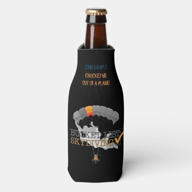 Liste: Skydiving (Anpassbar) Flaschenkühler (Flaschenvorderseite)