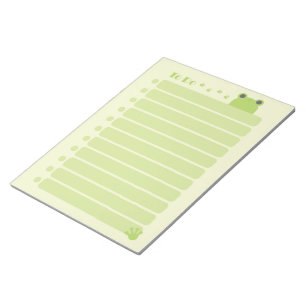 Liste von Notepad mit Frog-Themed Notizblock