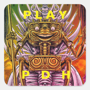 LISTEN IN DER DRONE QUADRATISCHER AUFKLEBER